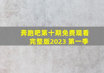 奔跑吧第十期免费观看完整版2023 第一季